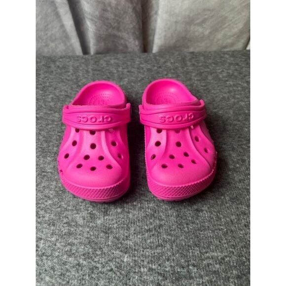 Crocs Kids Baya Clog Electric Pink Size C7 Unisex Lightweight Comfort NWT - Picture 1 of 5